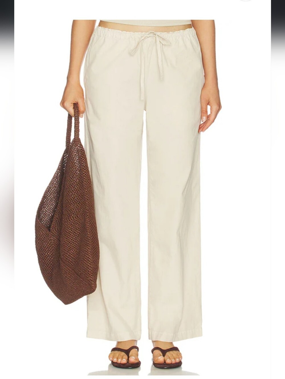 Siena Cotton Poplin Pant in Dune